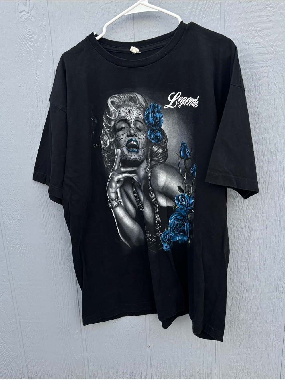 Marilyn Monroe Sugar Skull Day of the Dead Graphic Black shirt